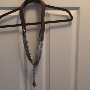 Vintage leather and Silver belt